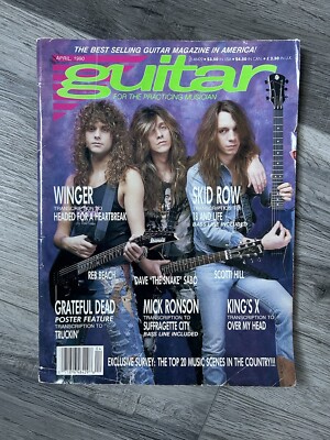 Guitar for the Practicing Musician Magazine April 1990 Winger Skid Row Dead