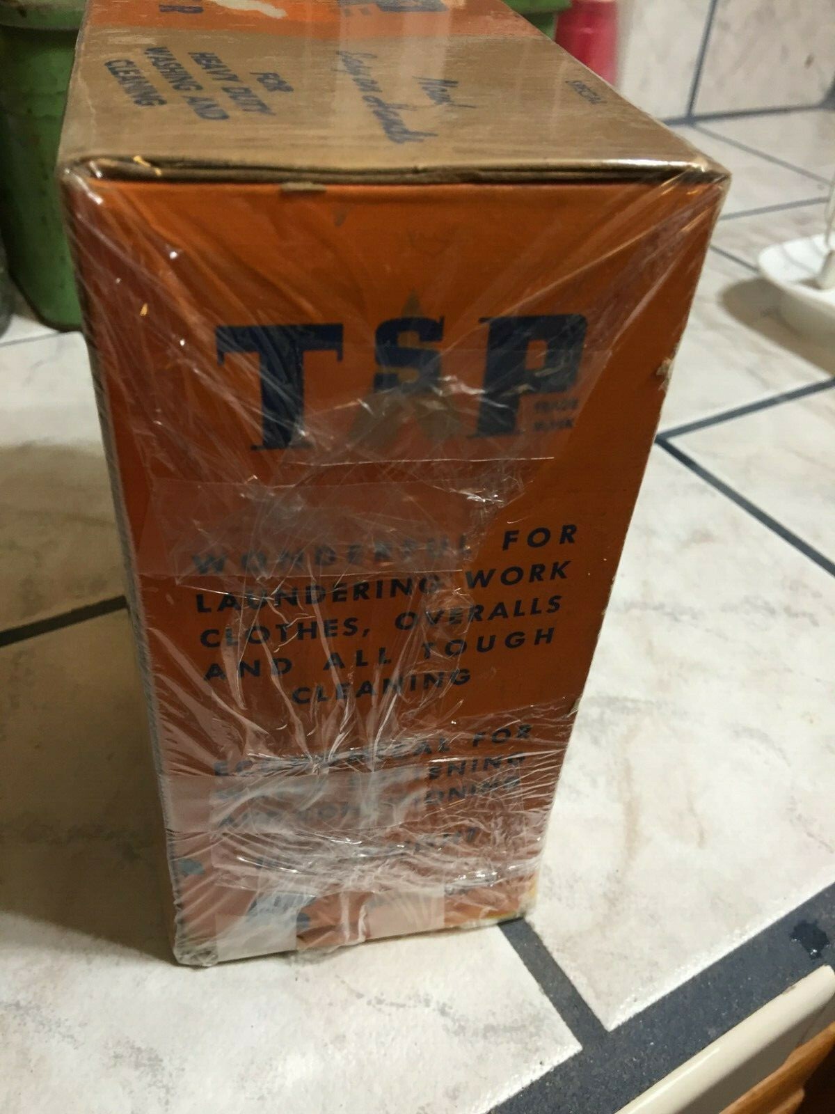 Original TsP Cleaner Adv. Box/full 1940's - 1990's