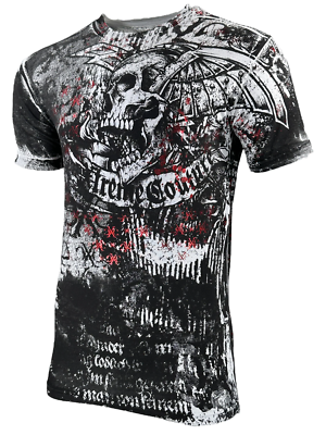 Xtreme Couture By Affliction Men's T-shirt Combatant Skull Biker S-5XL