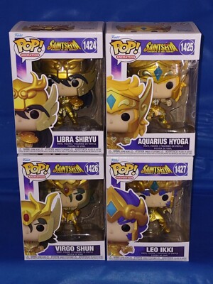 SAINT SEIYA FUNKO POP VINYL FIGURES LIBRA SHRIYU AQUARIUS HYOGA LEO IKKI SHUN