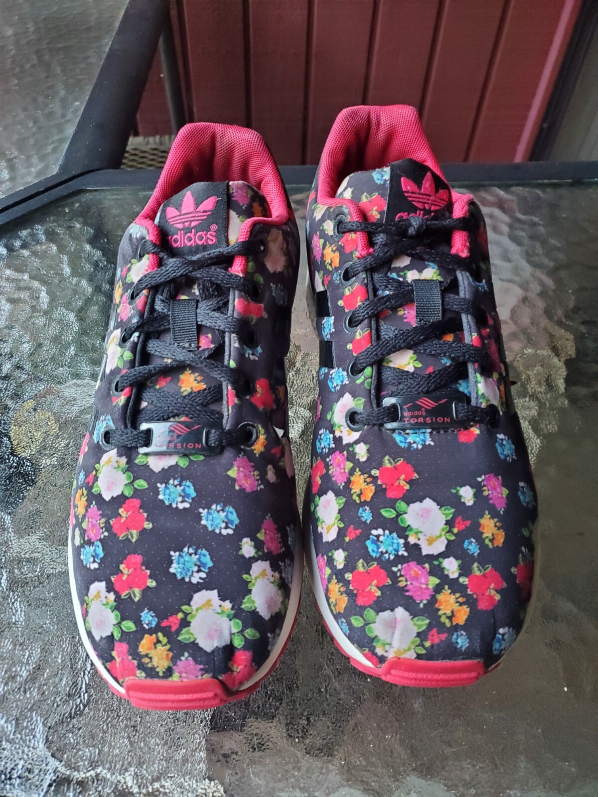 Womens Adidas torsion zx flux floral Athletic Sneakers Size