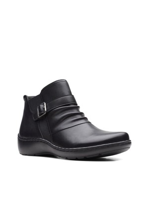 КОЛЛЕКЦИЯ CLARKS, женские кожаные ботильоны на танкетке Cora с черным ремешком длиной 7,5 М