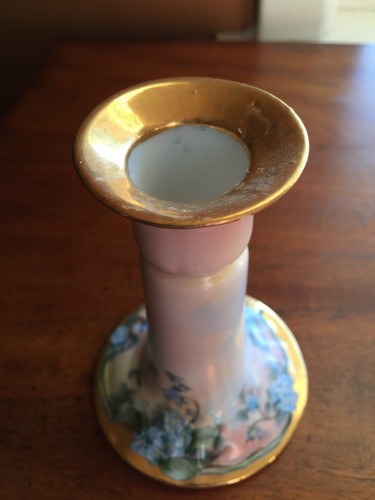 limoge France Hand Painted Floral Base Gold Trim Early 1900's