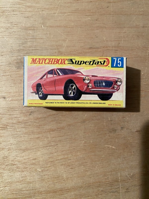 Matchbox Lesney Superfast MB75 Red Ferrari Berlinetta With Original Box