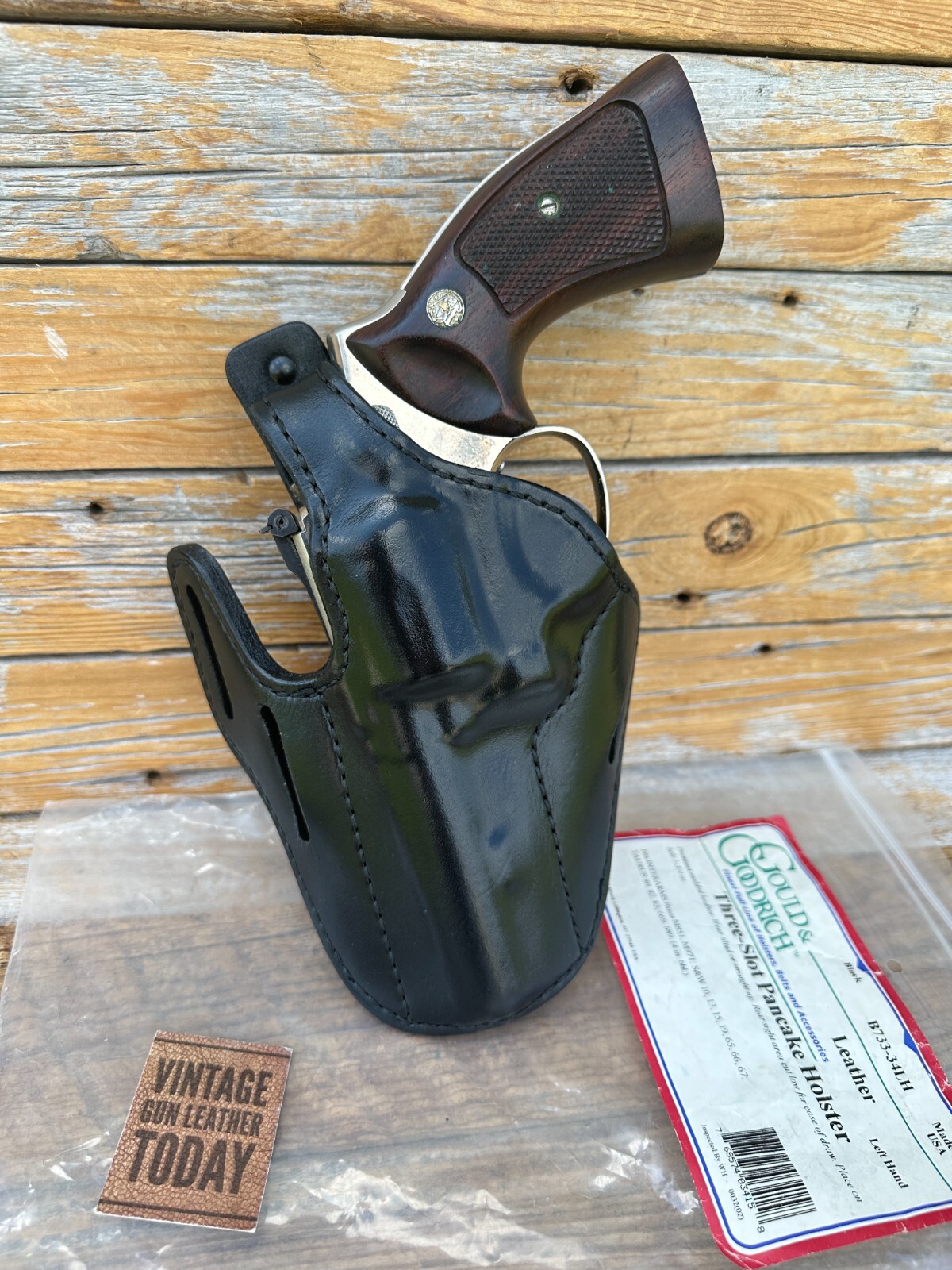 Gould Goodrich Black Leather OWB Holster For S&W K Taurus