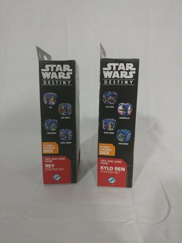 Star Wars Destiny Dice Card Game Starter LOT Rey Kylo Ren NEW Fantasy Flight Set