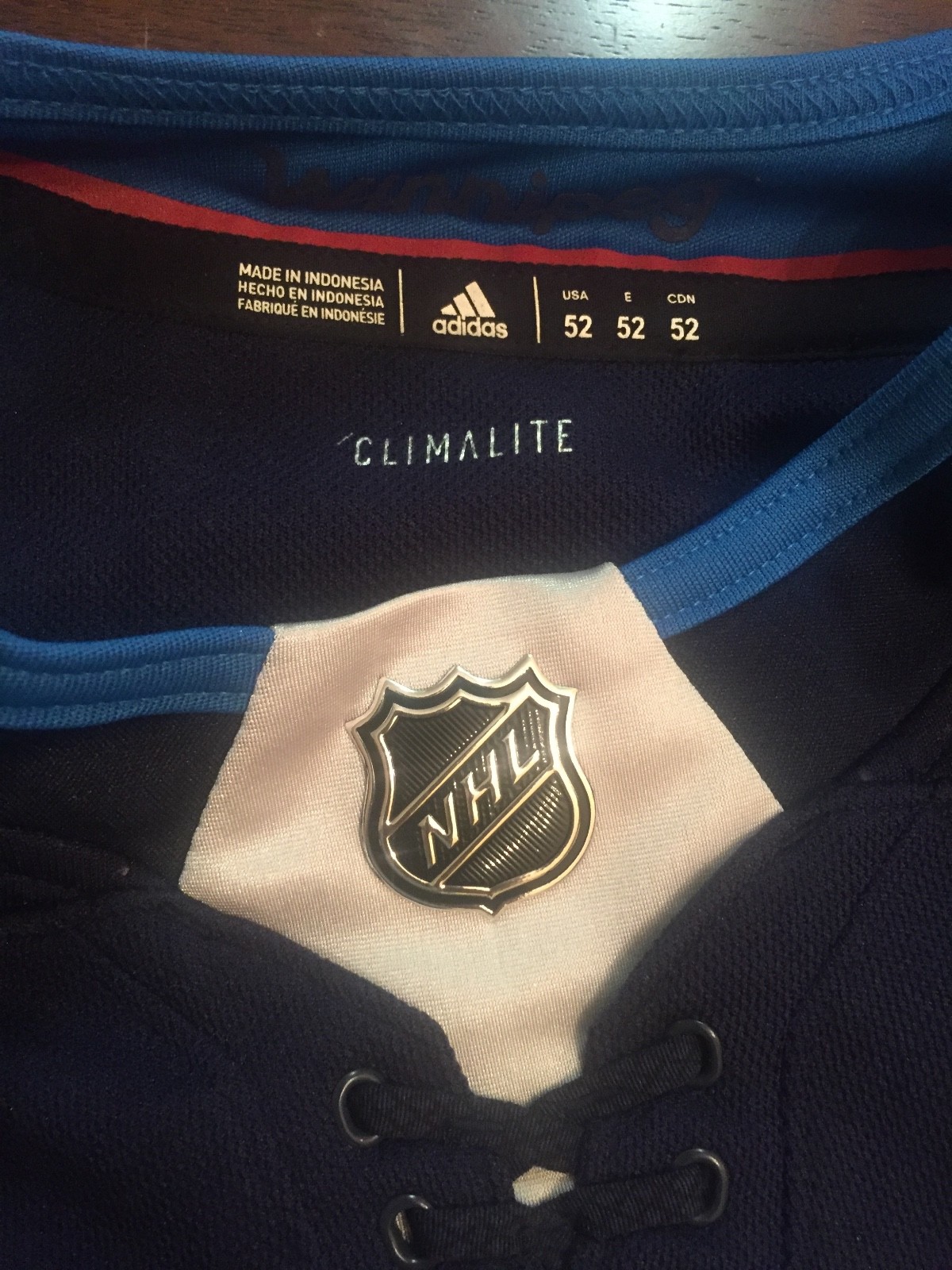 PATRIK LAINE AUTOGRAPHED AUTHENTIC WINNIPEG JETS ADIDAS JERSEY FANATICS AUTH