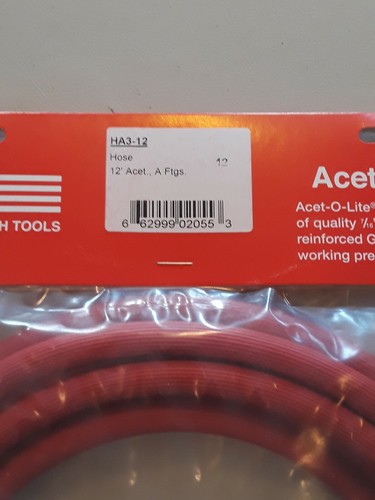 Goss HA3-12 Acetylene Hose, 12-Feet