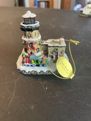 AS IS-Danbury Mint Split Rock Lighthouse Christmas Ornament Lk Superior MN