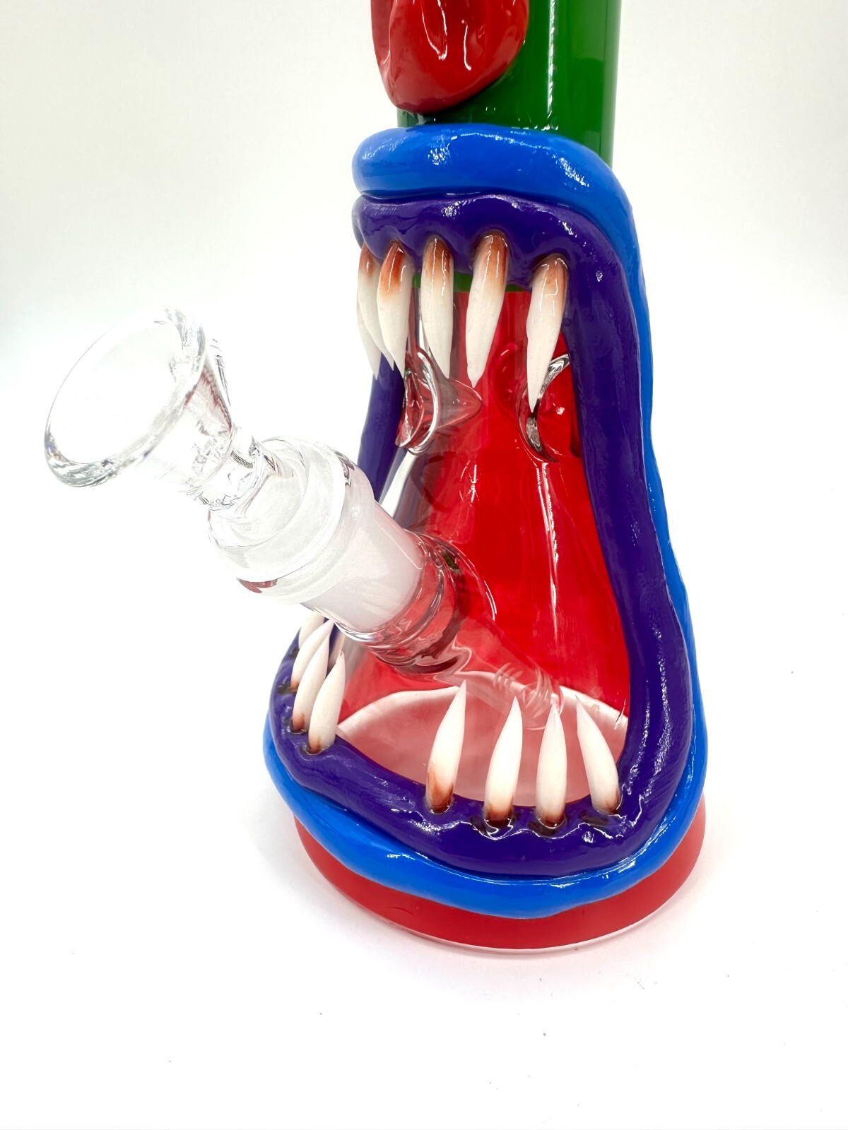 10" 3D  Glass Bongs Smoking Glass Water Pipe with 14mm  catcher