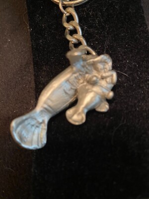 Brand New Pewter  Sparta Pewter  Manatee Keychain