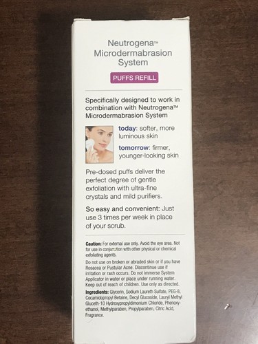 Neutrogena Microdermabrasion System Puffs Refill 24 Piece New In Package