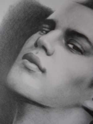 MALE PORTRAIT DRAWING...GRAPHITE PENCILS...11 X 14 INCHES..FREE SHIP