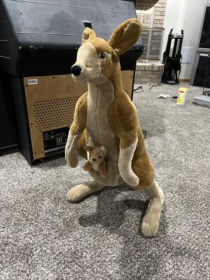 Melissa & Doug Large Kangaroo & Joey Plush Stuffed Animal Nature