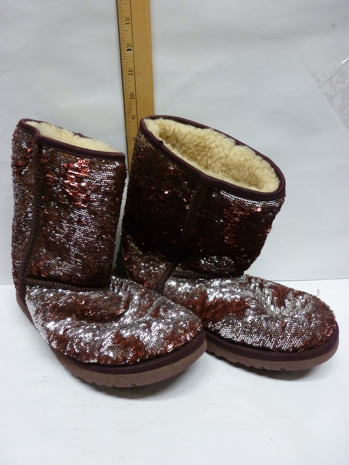 UGG Australia Women's 8 Boots Classic Short Sparkle Sequin