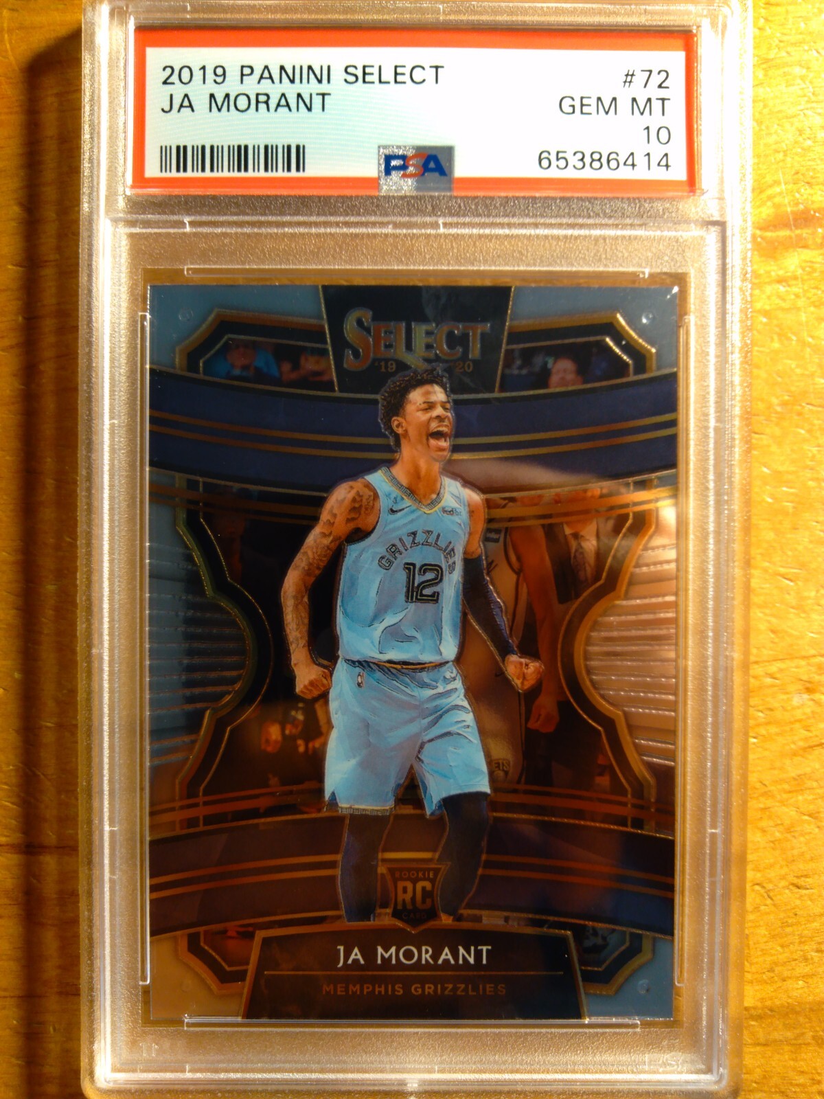 JA MORANT 2019 PANINI SELECT ROOKIE RC #72 PSA 10 GEM MINT JA MORANT 2019 PANINI SELECT ROOKIE RC #72 PSA 10 GEM MINT