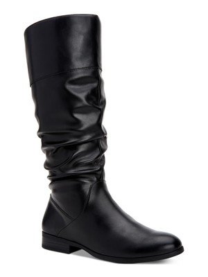 STYLE & COMPANY Womens Black Kelimae Round Toe Block Heel Riding Boot 6.5 M
