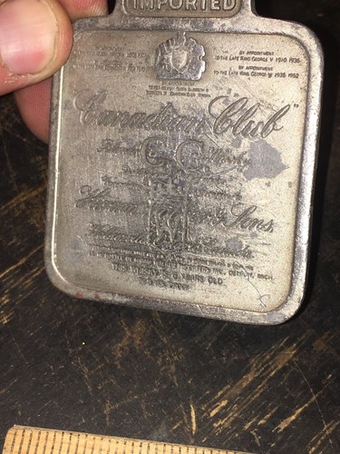 VINTAGE Canadian Club Belt Buckle 1975
