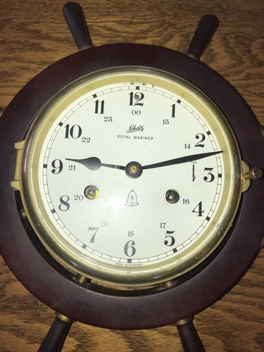 Schatz Royal Mariner Ship's Clock Made In West Germany For Parts Or Repair (Key)