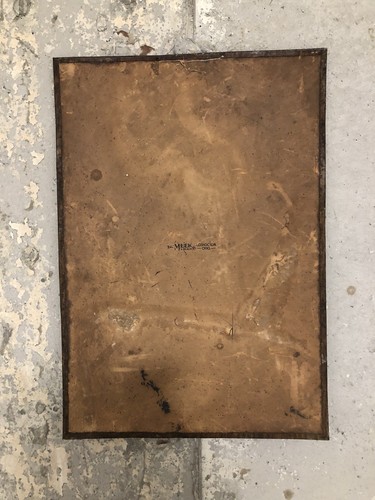 RARE 1890’s Tin Advertising Sign Whiskey Men Playing Poker Hartford CT