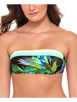 

Женский купальник-бандо RUSSELL ATHLETIC Black Tie Tropic Glo, топ, Черный