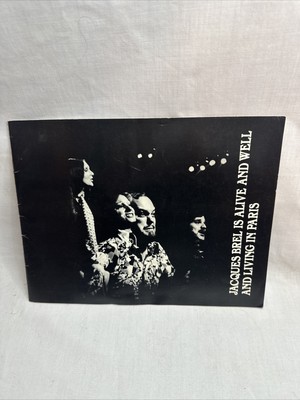 Jacques Brel Is Alive And Well Living In Paris Souvenir Booklet 