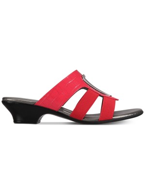 

Женские шлепанцы без шнуровки KAREN SCOTT красного крокодилового цвета, 9,5 м, Красный, ENGLE