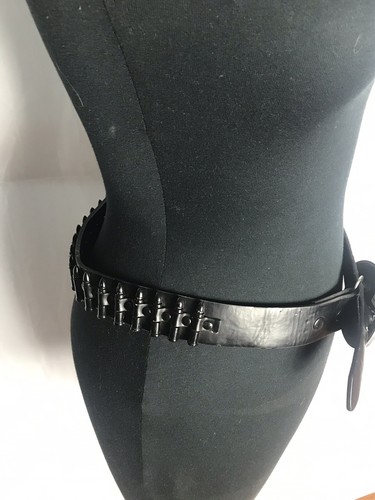 Men's Sons of Anarchy Embossed Gunmetal Cracked Skull Buckle And Bullet Belt 32