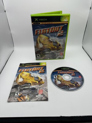 FlatOut 2 (Microsoft Xbox, 2006) CIB w/Manual Tested and Working