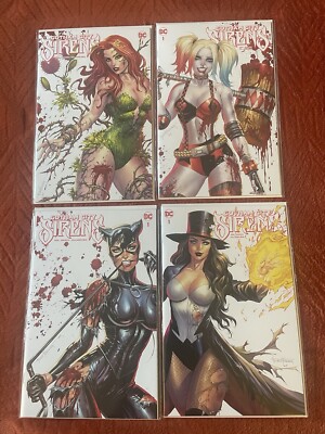 Gotham City Sirens #1 2024 Battle Damage Variant DC Comic Book Set of 4 NM