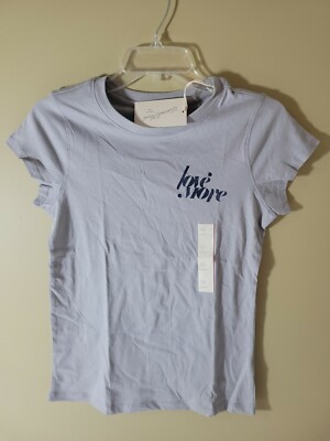Universal Thread Women's Short Sleeve Love More T-Shirt Crew Neck Size XS Gray