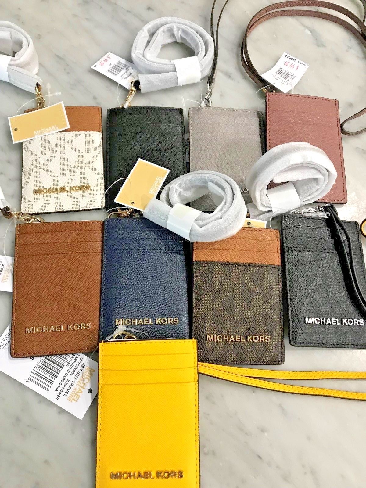 michael kors id lanyard badge holder