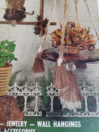 Wall Pot Hangers Jewelry Owl Mad about Macrame Hazel Pearson Handicrafts VTG 70s