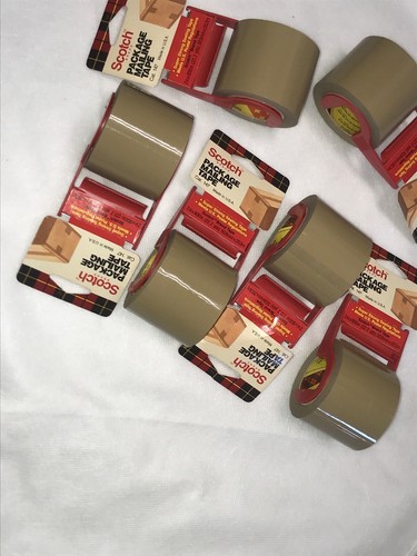 Scotch 3M Storage Packing Tape/tan - 6 Rolls Heavy Duty Shipping Packaging