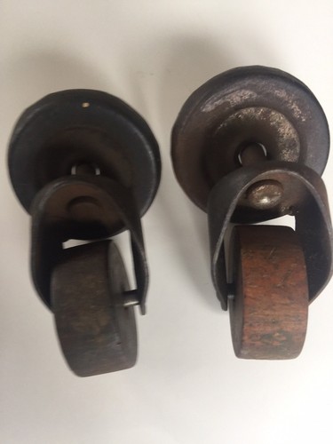 Vintage Caster Wheels Lot of 13ea. Metal, Rubber, Wood