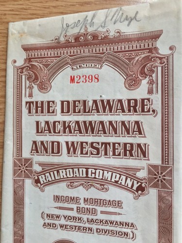 The Delaware, Lackawanna And Western Railroad Co Income Mortgage Bond 1942