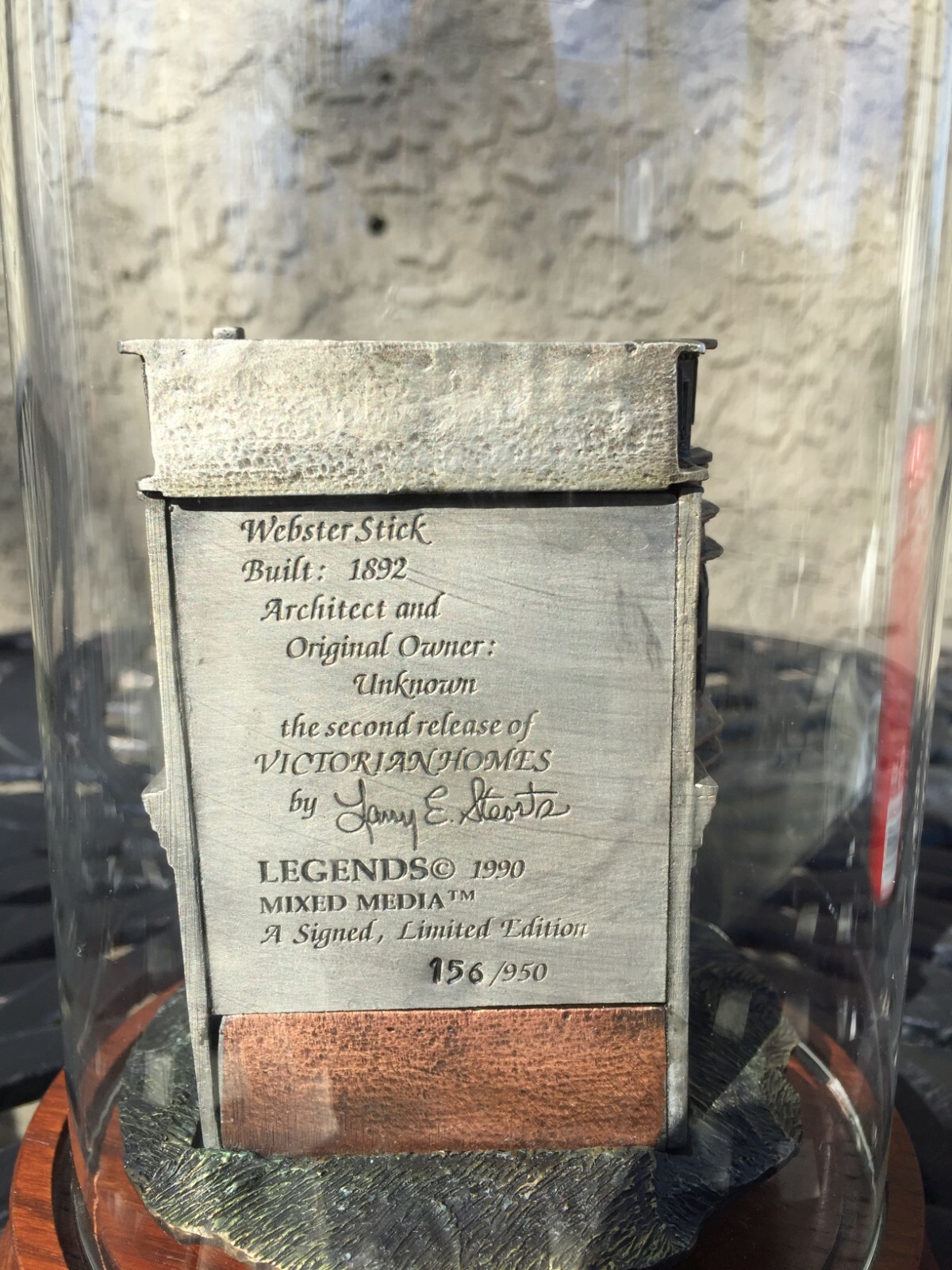 Home Legends Sculpture VICTORIAN HOMES BY LARRY STEORTS WEBSTER STICK 1990 RARE