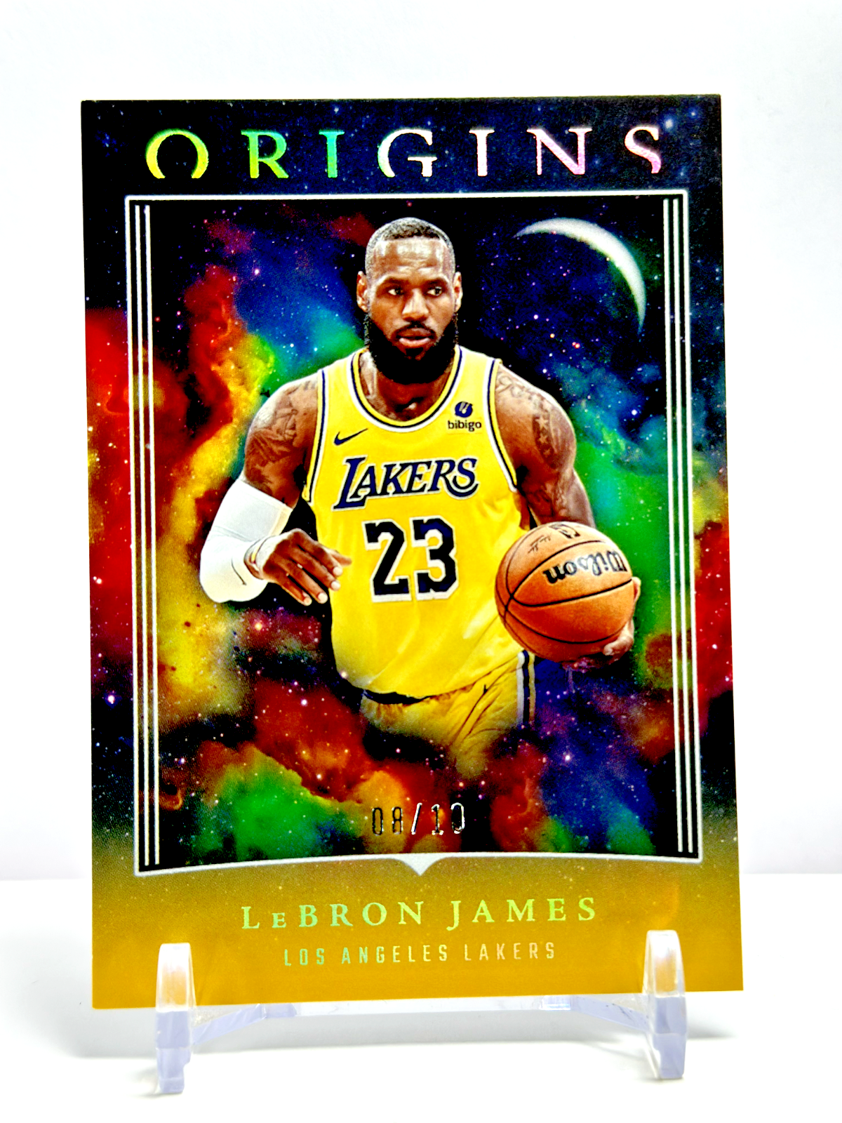 2023-24 Panini Origins Gold #'d /10 Lebron James Los Angeles 2023-24 Panini Origins Gold #'d /10 Lebron James Los Angeles