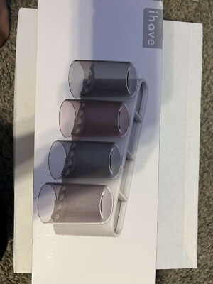 iHave Toothbrush Holders for Bathrooms, 4 Cups Toothbrush Holder Wall Mounted wi
