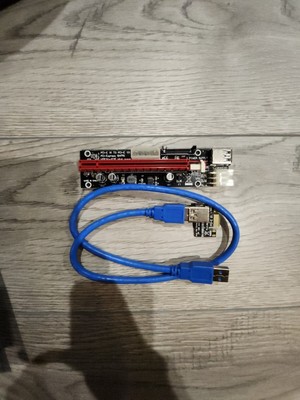 12-Pack PCI-E 1x to 16x Powered USB3.0 GPU Riser Extender Adapter Card VER 009s 