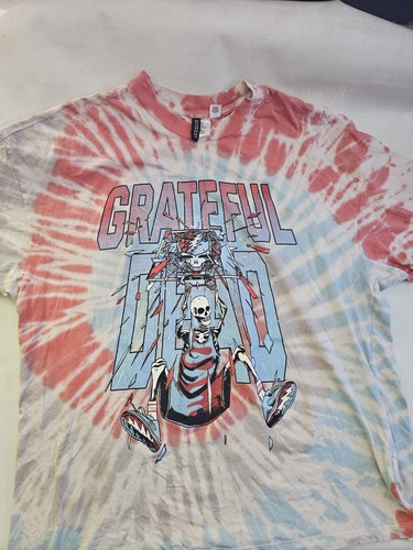 GRATEFUL DEAD Men's T Shirt Tie Dye H&M Divided Tag