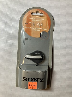 Sony ECM-T6 Electret Condenser Microphone Tie Pin Mini Plug Brand New Sealed