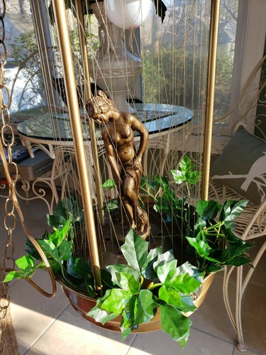 Vintage GODDESS Hanging Swag Rain Oil Lamp chandelier 36
