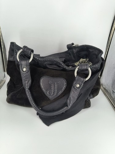 Juicy Couture バッグ 黒 Juicy Couture Vintage Daydreamer Black Velour Embroidered