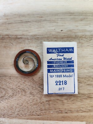 NOS Mainsprings for Waltham Watches 2218 16s 1888 , .017