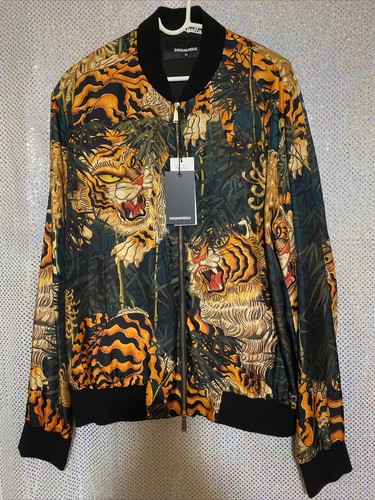 サイン コレクターズ・エディション('02米) New Mens Dsquared2 Graphic Print Bomber Jacket Size 54