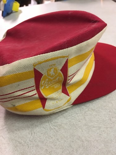 Vintage Stroh’s Beer Hat Retro Design Stripes Stroh’s Crest And Logo
