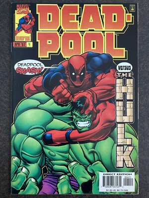 DEADPOOL #4 VERSUS HULK 1997 1ST MEETING ED MCGUINNESS X-MEN WOLVERINE MCU MOVIE