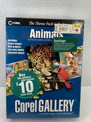 COREL GALLERY Animals Theme Pack Collection SEALED NEW NOS - 8000 Clipart Images