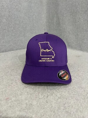 CROWN ROYAL Flex Fit Hat Size S/M ''Missouri is Crown Royal Country'' Purple NWT